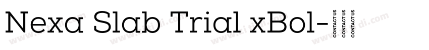 Nexa Slab Trial xBol字体转换